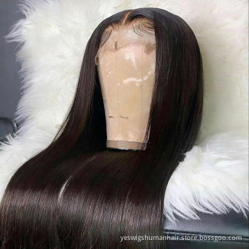 Straight Raw Indian Virgin Human Hair Hd Full Lace Front Wig Vendor Yeswigs Transparent Lace Closure Closure Wig For Black Women